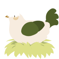 (unnamed), a cream and olive chicken