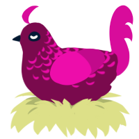 Deep Rouge, a wine and fuchsia chicken with a half-lace pattern