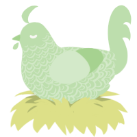 The Chosen One, a gluppy chicken with a double-lace pattern