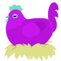 (unnamed), a amethyst chicken with a head pattern