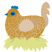 Sandy Shores, a ochre and beige chicken with a double-lace pattern