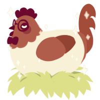 Mr Pippy Pop, a cream and red chicken with a head pattern