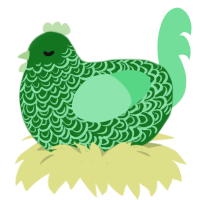 gluppy - 4 mods, a leaf and spring chicken with a double-lace pattern