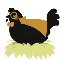 Gild, a black chicken