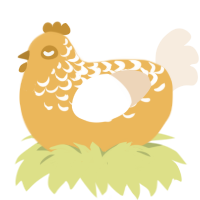 egg salad, a honey and cream chicken with a half-lace pattern