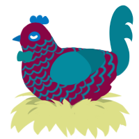 one speaks lies, a maroon and sea chicken with a lace pattern