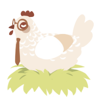 Coffee Creamer, a cream chicken with a half-lace pattern