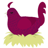 Cranberry, a wine and maroon chicken with a lace pattern