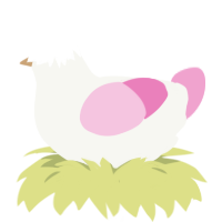 (unnamed), a white and pink chicken