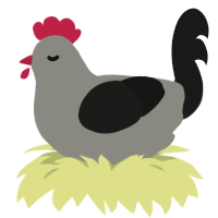 Chicken, a ash and sable chicken