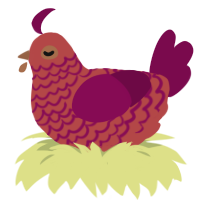 Melograno, a red and wine chicken with a lace pattern