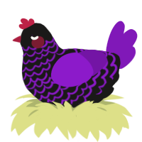 (unnamed), a sable and violet chicken with a lace pattern