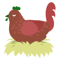 (unnamed), a russet and red chicken with a half-lace pattern