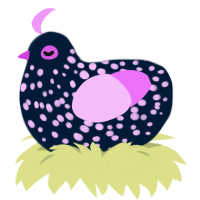 (unnamed), a tumblr and lavender chicken with a speckle pattern