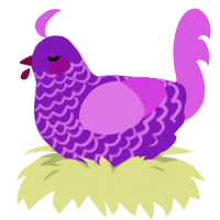 (unnamed), a violet and orchid chicken with a lace pattern