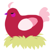 Cherry Bomb, a crimson and rose chicken