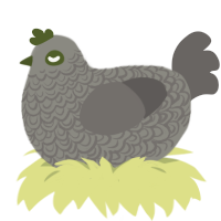 Silent Hill Fog, a ash and grey chicken with a double-lace pattern