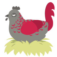 (unnamed), a ash and crimson chicken with a half-lace pattern