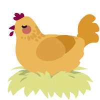 golfd nougat, a honey and orange chicken with a neck-speckle pattern