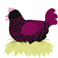 (unnamed), a black and wine chicken with a lace pattern