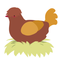 potato, a russet and orange chicken