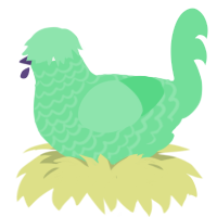 Seaweed, a spring chicken with a lace pattern