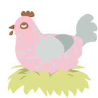 (unnamed), a rose and silver chicken with a speckle pattern