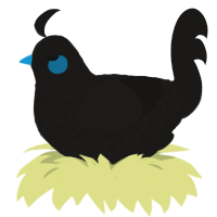 Vincent, a sable chicken with a lace pattern
