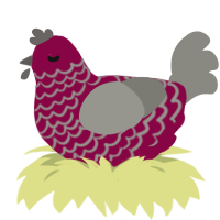 (unnamed), a maroon and ash chicken with a lace pattern