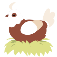 Chaverne lovechild, a russet and cream chicken with a head pattern