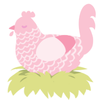 Baragoku Otome, a rose chicken with a lace pattern