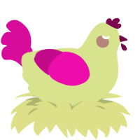 A lemon and fuchsia chicken