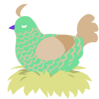 A spring and beige chicken with a lace pattern
