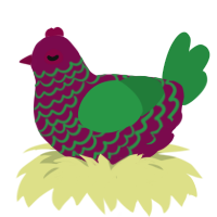 (unnamed), a wine and viridian chicken with a lace pattern