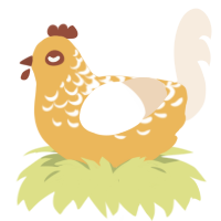 A honey and cream chicken with a half-lace pattern