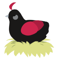 (unnamed), a sable and crimson chicken