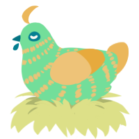 A spring and honey chicken with a bar pattern
