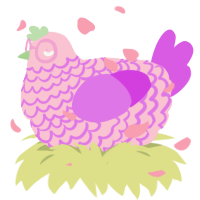 花見, a rose and orchid chicken with a lace pattern