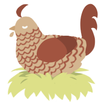 Macchiato, a beige and russet chicken with a lace pattern