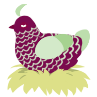glup in the wine, a wine and gluppy chicken with a lace pattern