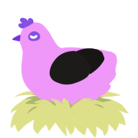 princess glowstick, a lavender and sable chicken