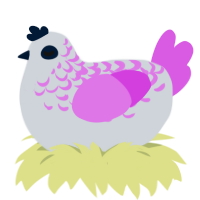 (unnamed), a mist and orchid chicken with a half-lace pattern