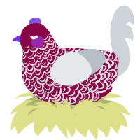 (unnamed), a maroon and mist chicken with a double-lace pattern