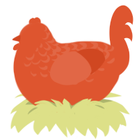 vermin, a vermilion chicken with a half-lace pattern