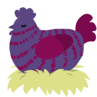 Mixed Berry, a overcast and wine chicken with a bar pattern
