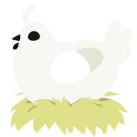 Ghost, a white chicken