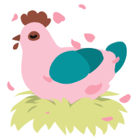 Breakfast, a rose and teal chicken