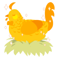 A honey and ochre chicken with a half-lace pattern