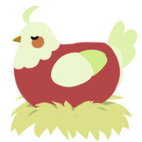 Lil Apple, a red and apple chicken with a head pattern