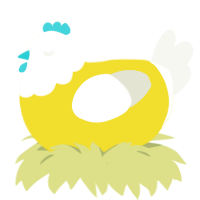 Twinkie, a yellow and white chicken with a head pattern